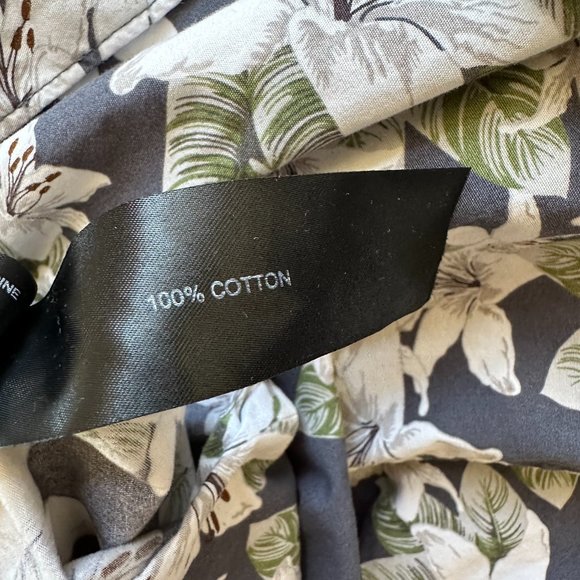 Denim & Flower Ricky Singh Hawaiian Shirt Floral Short Sleeve Button Front LARGE - Picture 8 of 9